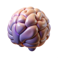 3D Rendered Brain with Gradient Colors png