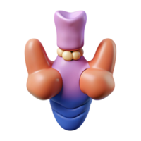 Abstract 3D Render of a Colorful Object png