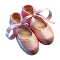 Pink Ballet Slippers with Satin Bows png
