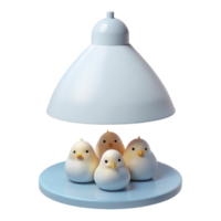 Cute 3D Chick Lamp With Soft Glow png