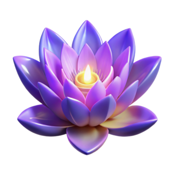 flor de loto con vela png