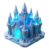 Enchanted Ice Castle 3D Render png