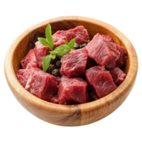 Prime Beef Meat Bowl Image on transparent background. png
