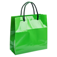 EcoBagGreen Shopping Bag Mockup on transparent background. png