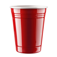 Red Plastic Cup White Background on transparent background. png