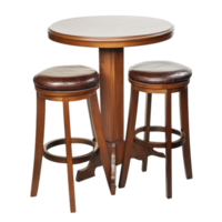 Elegant Pub Table Setting on transparent background. png