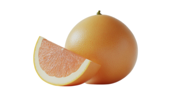 Fresh and Juicy Grapefruit with a Slice Cut Out, Perfect for Healthy Recipes and Refreshing Beverages. png