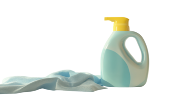 A Laundry Detergent Bottle and Fabric Softener Displayed Together for a Clean and Fresh Laundry Experience. png