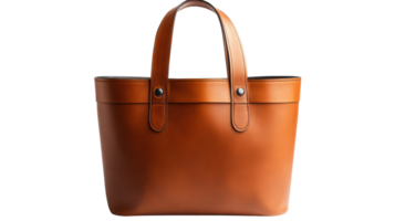 Stylish Large Leather Tote Bag with Handles Isolated for Fashion and Everyday Use. png