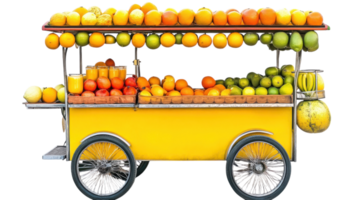 A cart filled with fruit and vegetables png