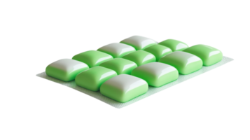 A Pack of Gum on a White Background Perfect for Product Promotion and Advertising Materials for Gum Brands. png