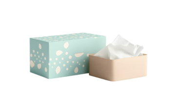 Pack of Tissues and Tissue Box Suitable for Various Uses Including Home, Office, and Medical Environments, Perfect for Personal Hygiene and Cleaning Tasks. png