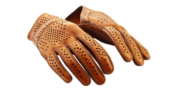 Stylish and Durable Leather Driving Gloves with Perforation for Enhanced Breathability and Comfort on the Road, Perfect for Automotive Enthusiasts and Everyday Use. png