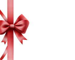 Elegant Red Satin Ribbon Bow for Festive Occasions png
