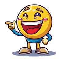 emoticon character with a happy face vector