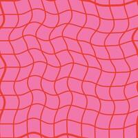 pink checkered groovy seamless pattern with squares vector