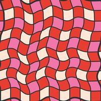 Retro geometrical checkered seamless pattern with colorful squares. Love Valentine's Day romantic background vector