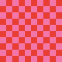 checkered seamless pattern with red and pink squares vector