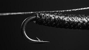 Intricate Fishing Hook Detail A Masterpiece of Craft photo