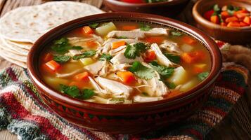 Hearty Chicken Soup A Delicious and Nutritious Meal photo