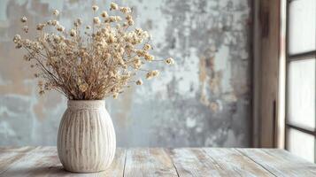 Dried Flowers in a Vase - Rustic Home Decor photo