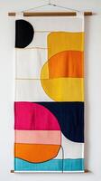 Vibrant Geometric Tapestry Wall Art photo