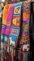 Vibrant Colorful Handcrafted Ethnic Textile photo