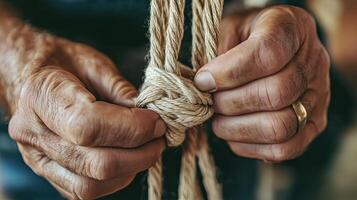 Expertly Tying a Knot A Masterclass in Craftsmanship photo