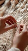 Macrame Wall Hanging Creation Process photo