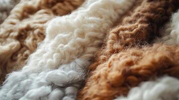 Multicolored Fluffy Yarn Textures - A Cozy Knitters Delight photo