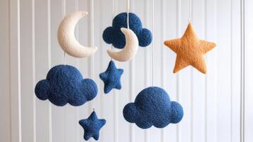 Soft Felt Mobile for Baby Nursery Decor photo