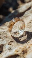 Golden Resin Ring A Stunning Handmade Accessory photo