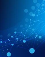 Abstract blue color circuit lines dots effect technology background. Wallpaper design vector