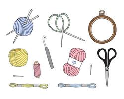 Bundle of sketch threads vector