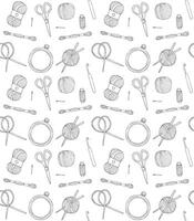 Pattern of doodle sketch thread vector
