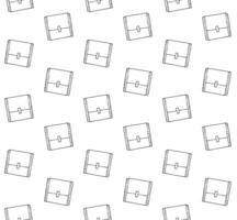 Seamless pattern of hand drawn doodle sketch menstrual pad pack isolated on white background vector
