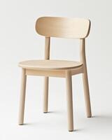 Simple Light Wooden Chair Design Minimalist Style photo