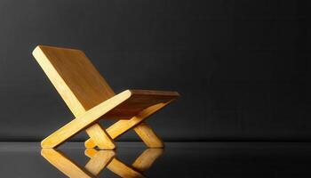 Wooden Miniature Folding Chair Design Model photo