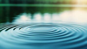 Serene Water Ripples Tranquil Pond Surface Texture Background Image photo
