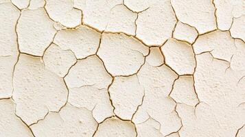 Cracked Dry Earth Texture Beige Soil Drought Arid Land Surface Background photo