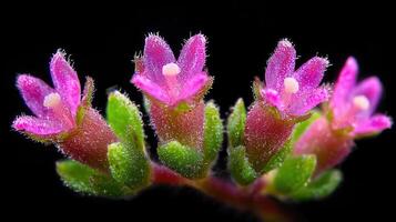 Vibrant Pink Flowers Close Up Macro Photography Delicate Petals Botanical Details Nature photo