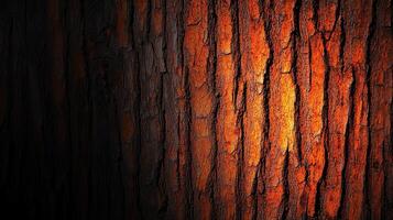 Richly Textured Dark Orange and Brown Tree Bark Background photo