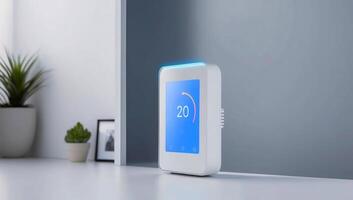 Smart home systems that automatically adjust heating, cooling, and lighting based on occupancy, utilizing solar power, sustainability and comfort photo