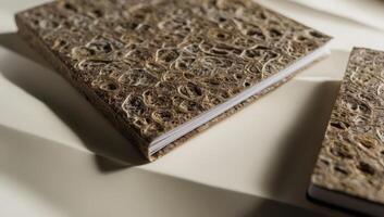 Sustainable and tree-free, stone paper notebooks replace traditional paper, promoting eco-friendly practices with their unique material. photo