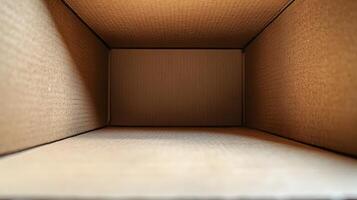 Inside An Empty Cardboard Box Shows Texture And Light photo