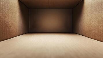 Inside View Of An Empty Cardboard Box photo