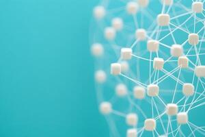 Interconnected Cubes Form Abstract Network Structure photo