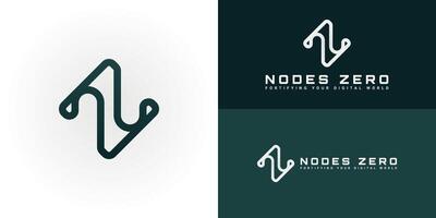 The dynamic logo design creatively intertwines the initials N and Z, creating a unique and visually striking symbol that evokes a sense of security, protection, and interconnectedness. vector