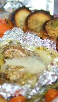 baked camembert burnt crackers. creating a Christmas tree from raw dough. recipe Bread bags Christmas tree with Camembert cheese. the cooking process. video