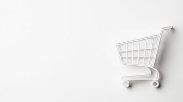 Clean and Simple White Joggers Icon on White Background photo